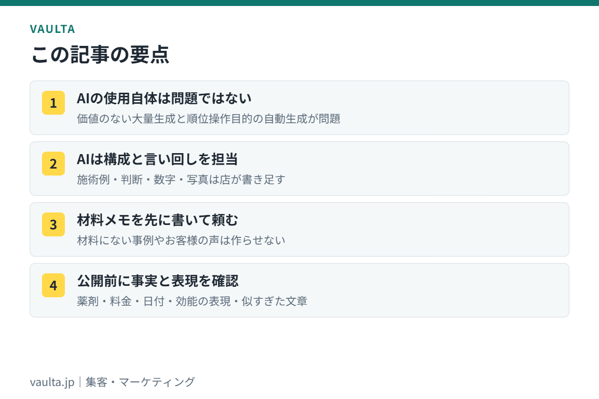 美容室のブログをAIで書くときの要点|検索で評価される条件と独自の情報の足し方